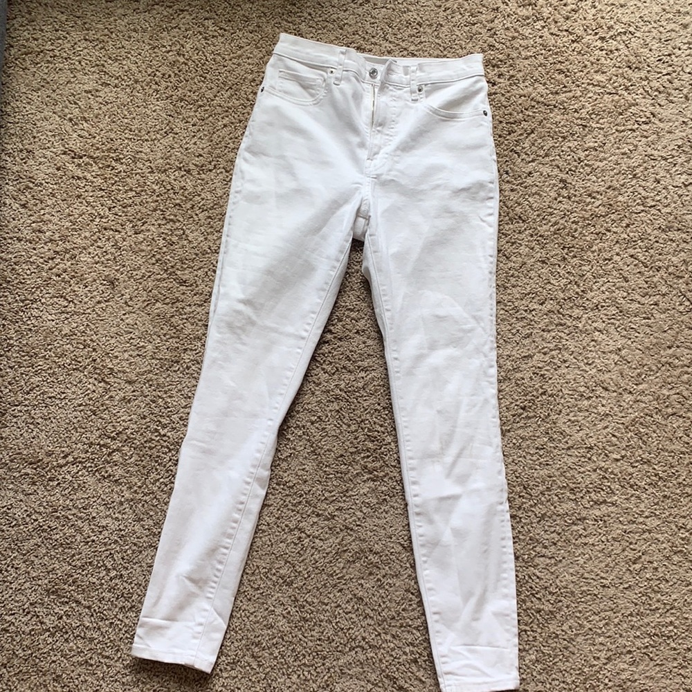 Everlane High Rise Skinny, Size 28 Tall, White